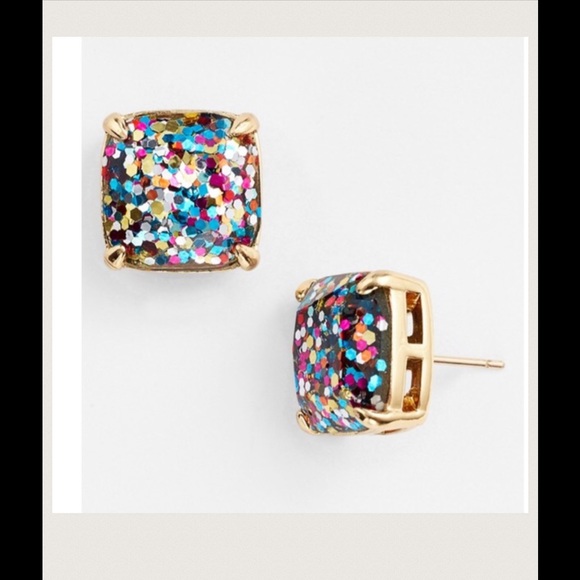 ♠️🎉HOST PICK🎉♠️ KATE SPADE GLITTER EARRINGS w/POUCH⬅️more pics to come - Picture 1 of 4
